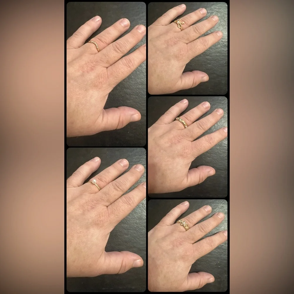 Nordstrom Rack 5 Pack Gold Stacking Rings - Picture 1 of 6